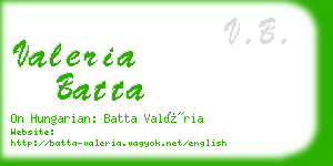 valeria batta business card